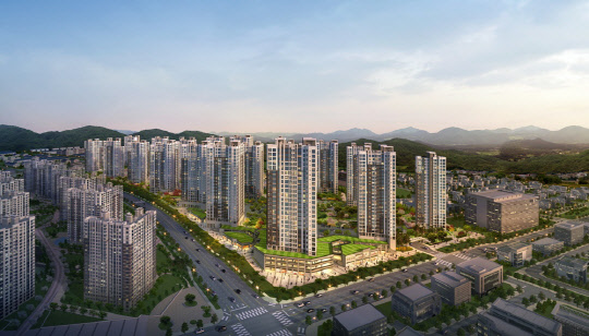동양건설산업이 이달 분양하는 오송역 파라곤 조감도.<동양건설산업 제공>